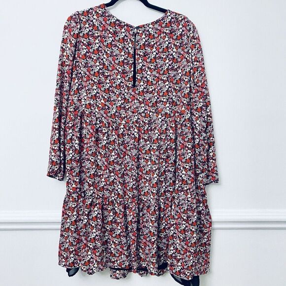 SANCTUARY Women's Floral Multicolor Midi Blouson Dress Knee Length Size 2XL - Picture 2 of 13